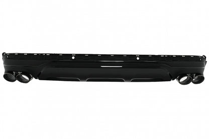 Rear Bumper Diffuser Double Outlet with Black Exhaust Tips SQ7 Design for Audi Q7 4M Facelift (2020–2025)