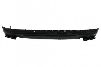 Rear Bumper Diffuser Double Outlet with Black Exhaust Tips SQ7 Design for Audi Q7 4M Facelift (2020–2025)