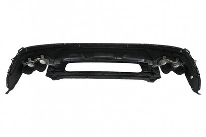 Rear Bumper Diffuser Double Outlet with Black Exhaust Tips SQ7 Design for Audi Q7 4M Facelift (2020–2025)