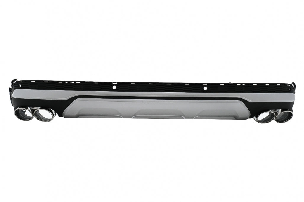 Rear Bumper Diffuser Double Outlet with Exhaust Tips SQ7 Design for Audi Q7 4M Facelift (2020–2025)