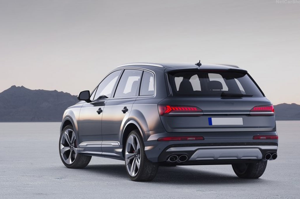 Rear Bumper Diffuser Double Outlet with Exhaust Tips SQ7 Design for Audi Q7 4M Facelift (2020–2025)
