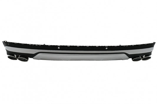 Rear Bumper Diffuser Double Outlet with Exhaust Tips SQ7 Design for Audi Q7 4M Facelift (2020–2025)