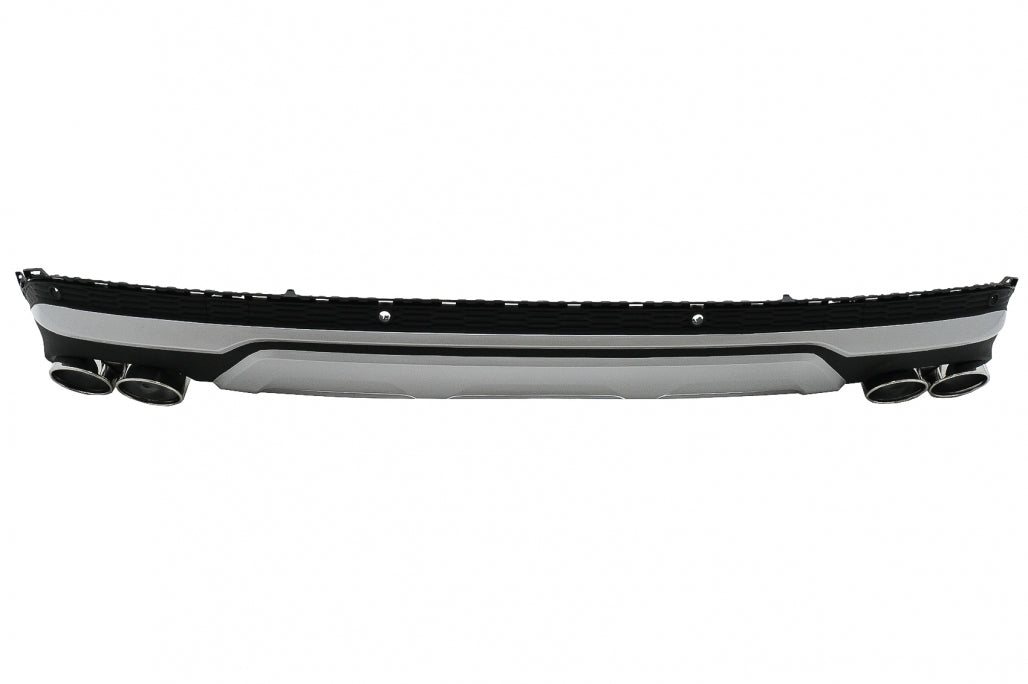Rear Bumper Diffuser Double Outlet with Exhaust Tips SQ7 Design for Audi Q7 4M Facelift (2020–2025)