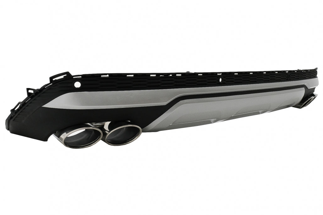 Rear Bumper Diffuser Double Outlet with Exhaust Tips SQ7 Design for Audi Q7 4M Facelift (2020–2025)
