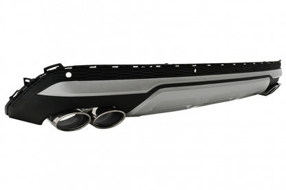 Rear Bumper Diffuser Double Outlet with Exhaust Tips SQ7 Design for Audi Q7 4M Facelift (2020–2025)