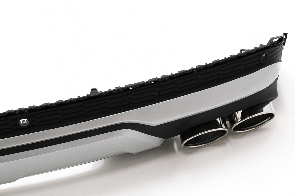Rear Bumper Diffuser Double Outlet with Exhaust Tips SQ7 Design for Audi Q7 4M Facelift (2020–2025)