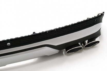 Rear Bumper Diffuser Double Outlet with Exhaust Tips SQ7 Design for Audi Q7 4M Facelift (2020–2025)