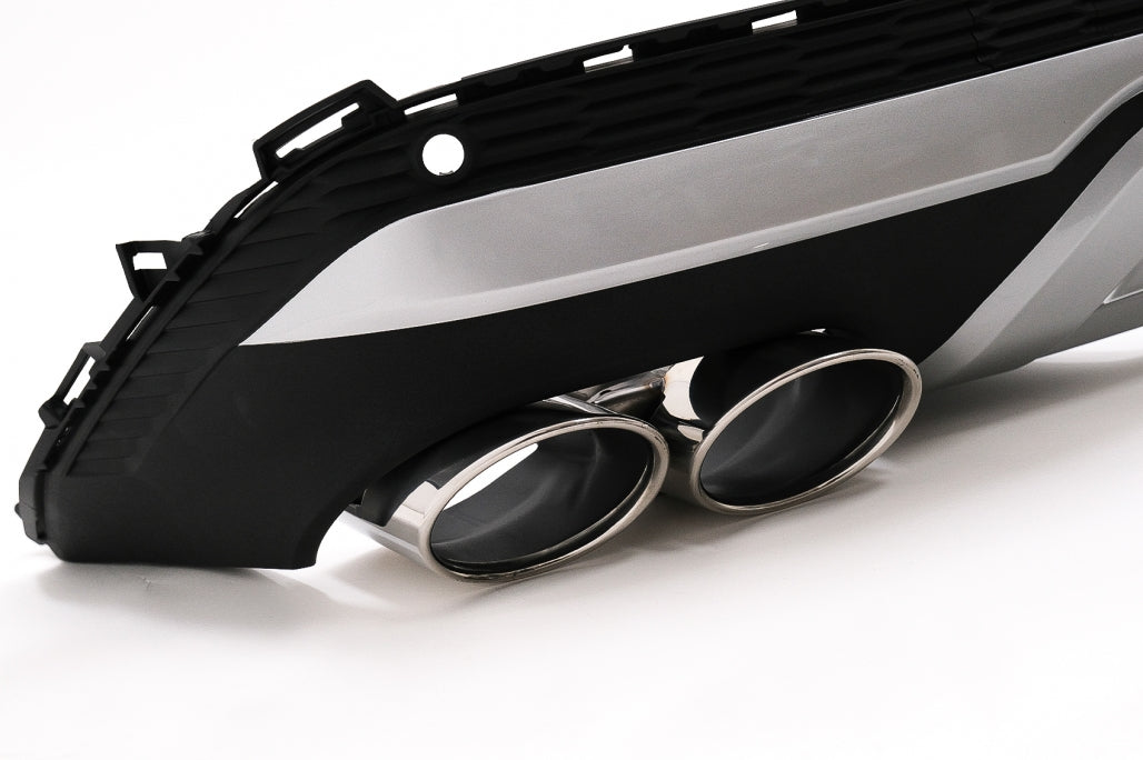 Rear Bumper Diffuser Double Outlet with Exhaust Tips SQ7 Design for Audi Q7 4M Facelift (2020–2025)