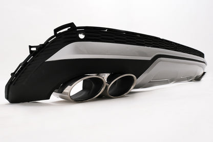 Rear Bumper Diffuser Double Outlet with Exhaust Tips SQ7 Design for Audi Q7 4M Facelift (2020–2025)