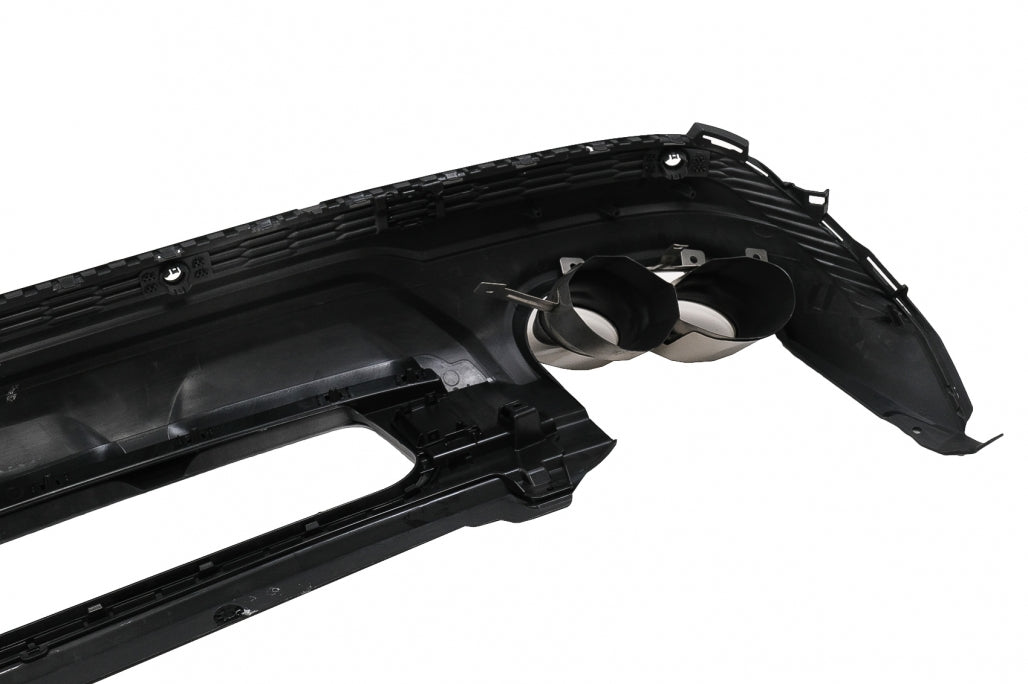 Rear Bumper Diffuser Double Outlet with Exhaust Tips SQ7 Design for Audi Q7 4M Facelift (2020–2025)