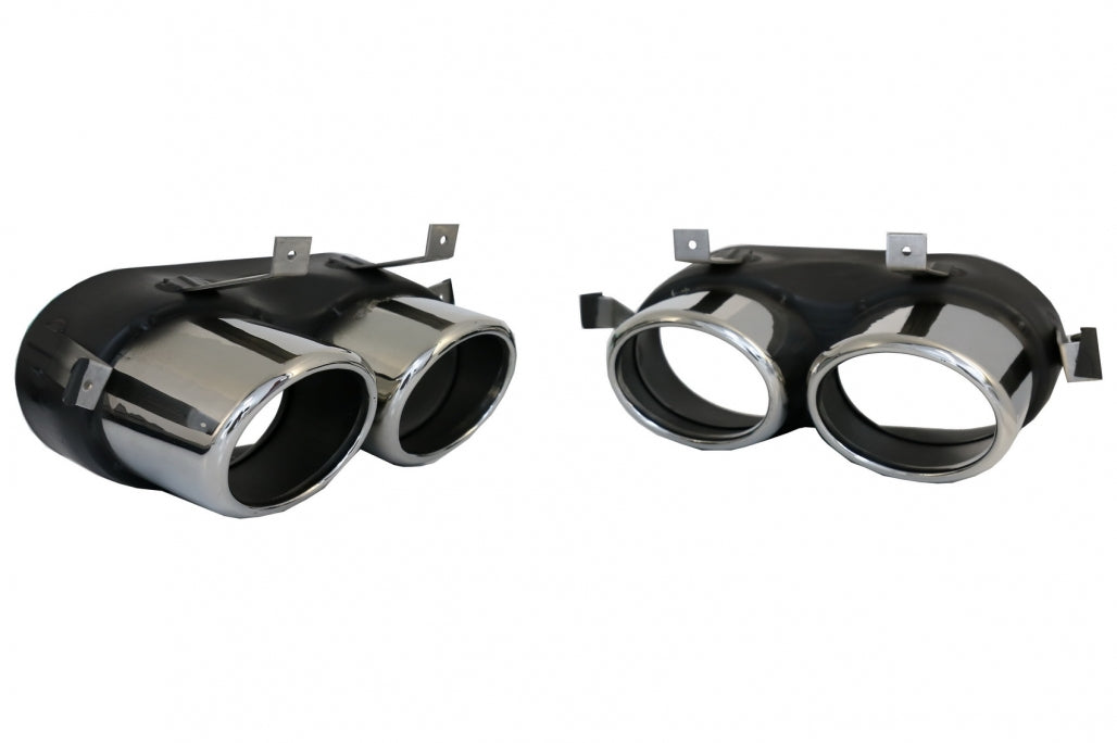 Rear Bumper Diffuser Double Outlet with Exhaust Tips for Audi Q5 FY S-Line (2018–2020)
