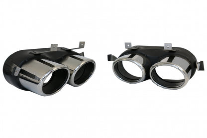 Rear Bumper Diffuser Double Outlet with Exhaust Tips for Audi Q5 FY S-Line (2018–2020)