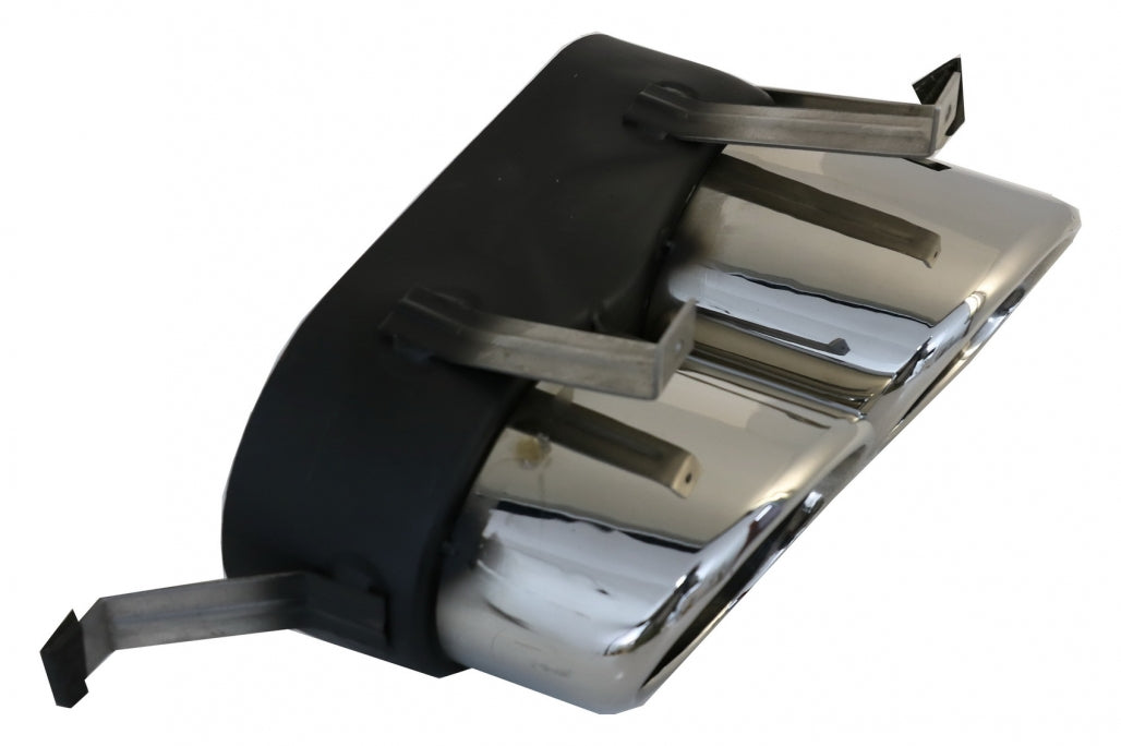 Rear Bumper Diffuser Double Outlet with Exhaust Tips for Audi Q5 FY S-Line (2018–2020)