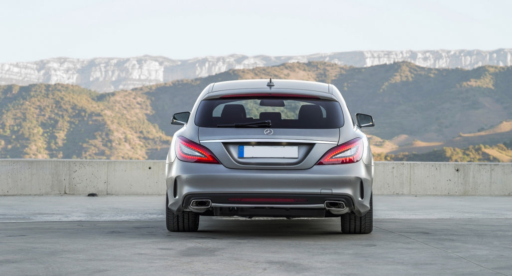 Rear Bumper Diffuser Dual Outlet for Mercedes CLS W218 Standard Bumper (2012–2017)