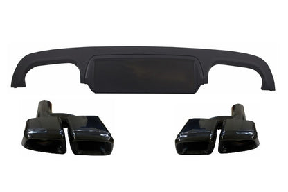 Rear Bumper Diffuser Facelift S63 S65 Design with Black Exhaust Tips for Mercedes S-Class W221 (2005–2013)