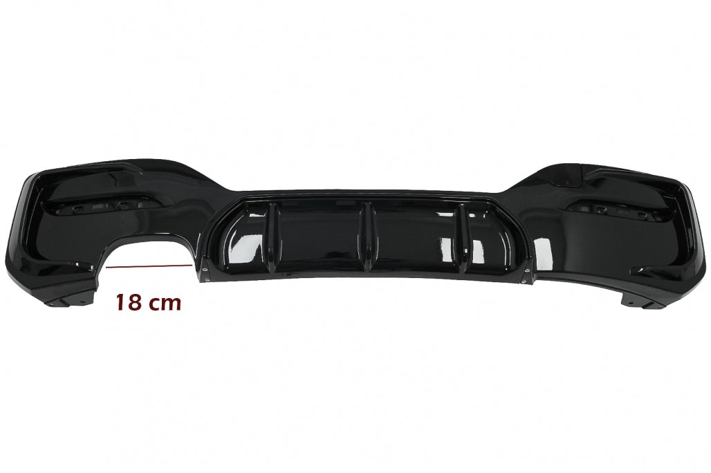 Rear Bumper Diffuser Left Double Outlet M Sport Design Piano Black for BMW 1 Series F20 F21 LCI Hatchback (2015–2019)