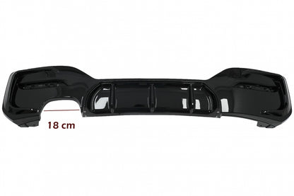 Rear Bumper Diffuser Left Double Outlet M Sport Design Piano Black for BMW 1 Series F20 F21 LCI Hatchback (2015–2019)