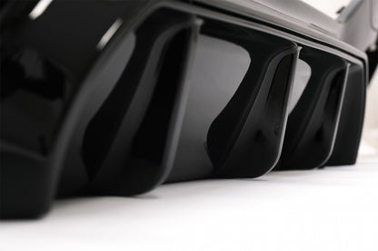 Rear Bumper Diffuser Left Double Outlet M Sport Design Piano Black for BMW 1 Series F20 F21 LCI Hatchback (2015–2019)