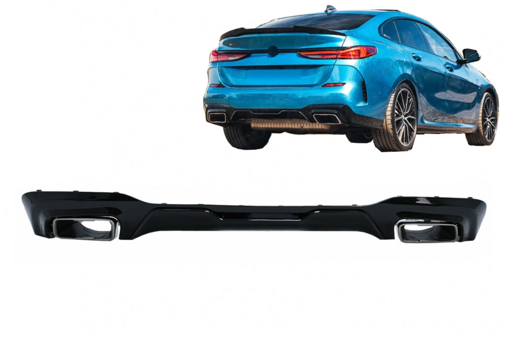 Rear Bumper Diffuser M235i Design with Chrome Exhaust Tips for BMW 2 Series F44 Gran Coupé (2020–Up)