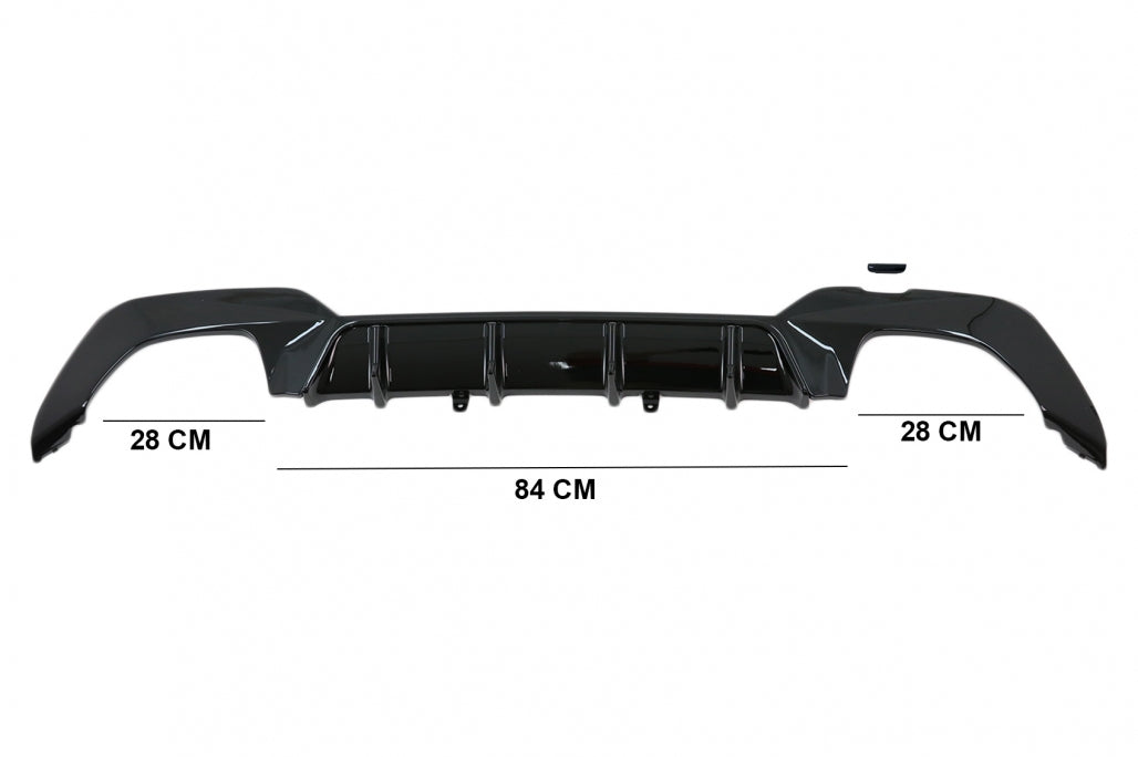 Rear Bumper Diffuser M340i M Look Piano Black for BMW 3 Series G20 G21 G28 (2019–Up)