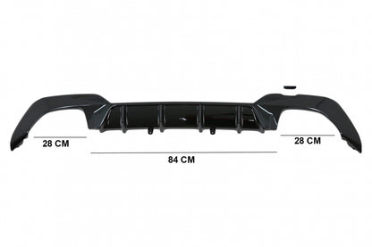 Rear Bumper Diffuser M340i M Look Piano Black for BMW 3 Series G20 G21 G28 (2019–Up)