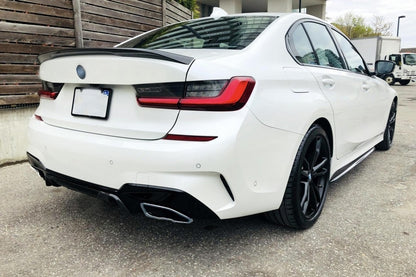 Rear Bumper Diffuser M340i M Look with Chrome Exhaust Tips for BMW 3 Series G20 G21 G28 (2018–2022)