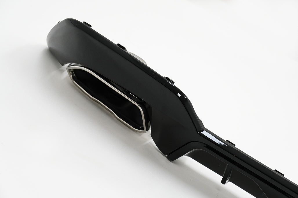Rear Bumper Diffuser M340i M Look with Chrome Exhaust Tips for BMW 3 Series G20 G21 G28 (2018–2022)