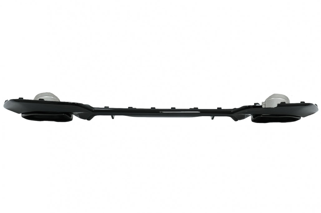 Rear Bumper Diffuser M340i M Look with Exhaust Tips Black for BMW 3 Series G20 G21 G28 (2018–Up)