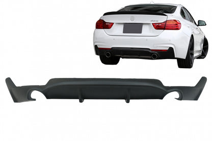 Rear Bumper Diffuser M Performance Twin Single Outlet for BMW 4 Series F32 F33 F36 (2013–Up)