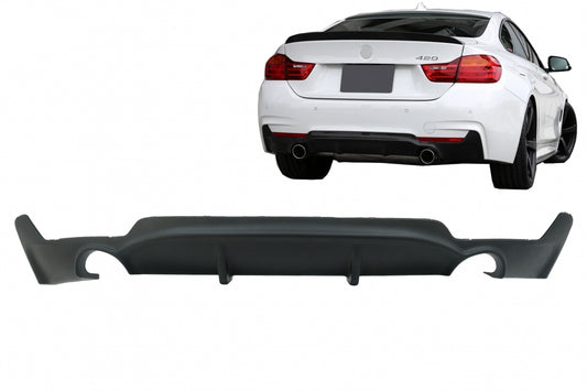 Rear Bumper Diffuser M Performance Twin Single Outlet for BMW 4 Series F32 F33 F36 (2013–Up)