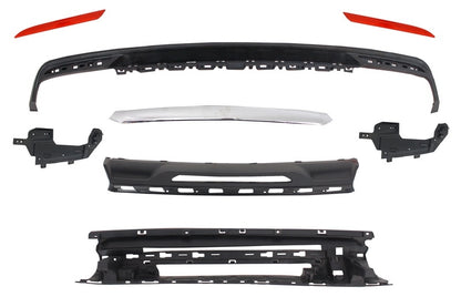 Rear Bumper Diffuser S63 Design for Mercedes S-Class W222 AMG Sport Package (2013–06.2017)