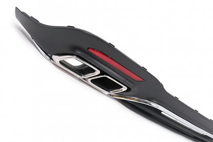 Rear Bumper Diffuser S63 Design with Chrome Exhaust Tips for Mercedes S-Class W222 Facelift Sport Line (2017–2020)