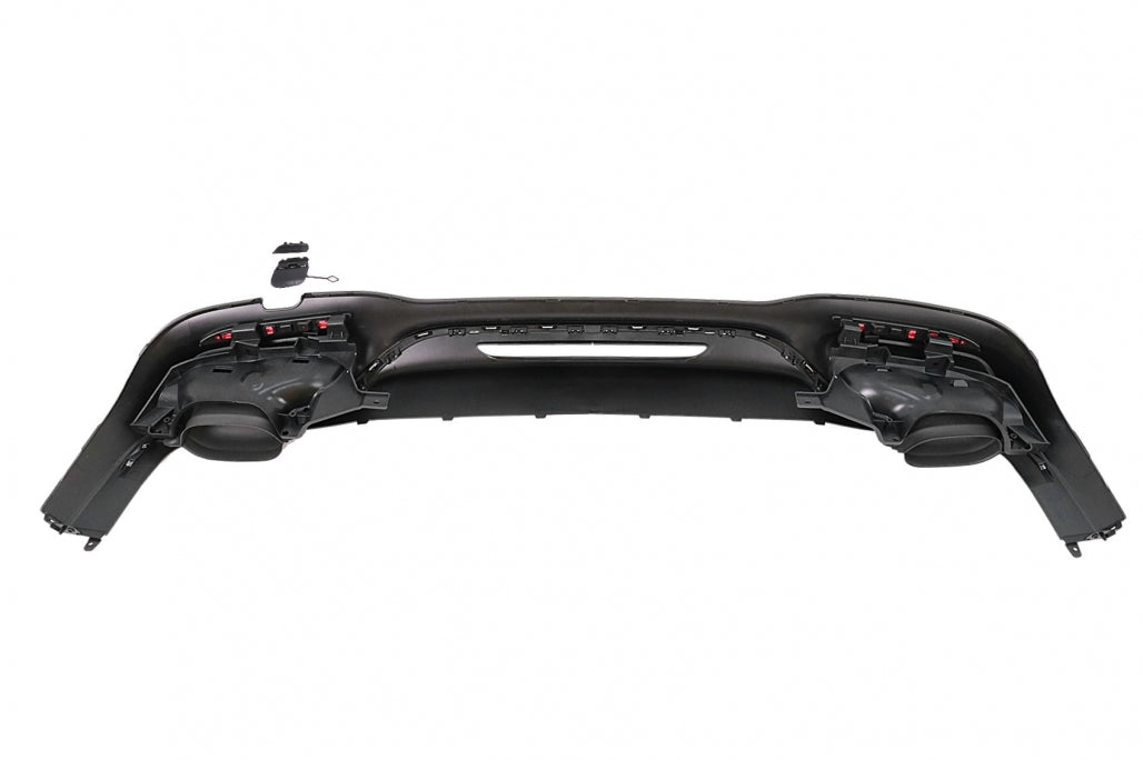 Rear Bumper Diffuser S63 Design with Chrome Exhaust Tips for Mercedes S-Class W222 Facelift Sport Line (2017–2020)