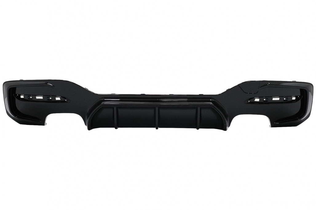 Rear Bumper Diffuser Twin Double Outlet M Sport Design Piano Black for BMW 1 Series F20 F21 LCI Hatchback (2015–2019)