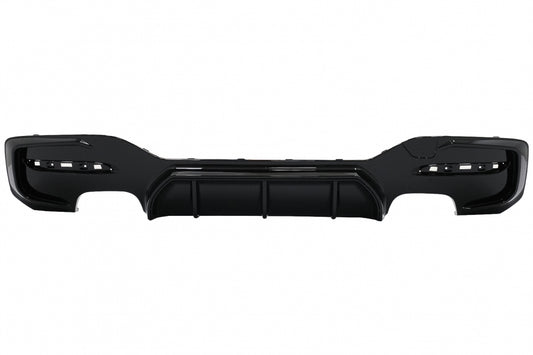 Rear Bumper Diffuser Twin Double Outlet M Sport Design Piano Black for BMW 1 Series F20 F21 LCI Hatchback (2015–2019)