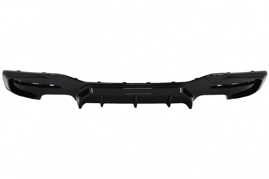 Rear Bumper Diffuser Twin Double Outlet M Sport Design Piano Black for BMW 1 Series F20 F21 LCI Hatchback (2015–2019)