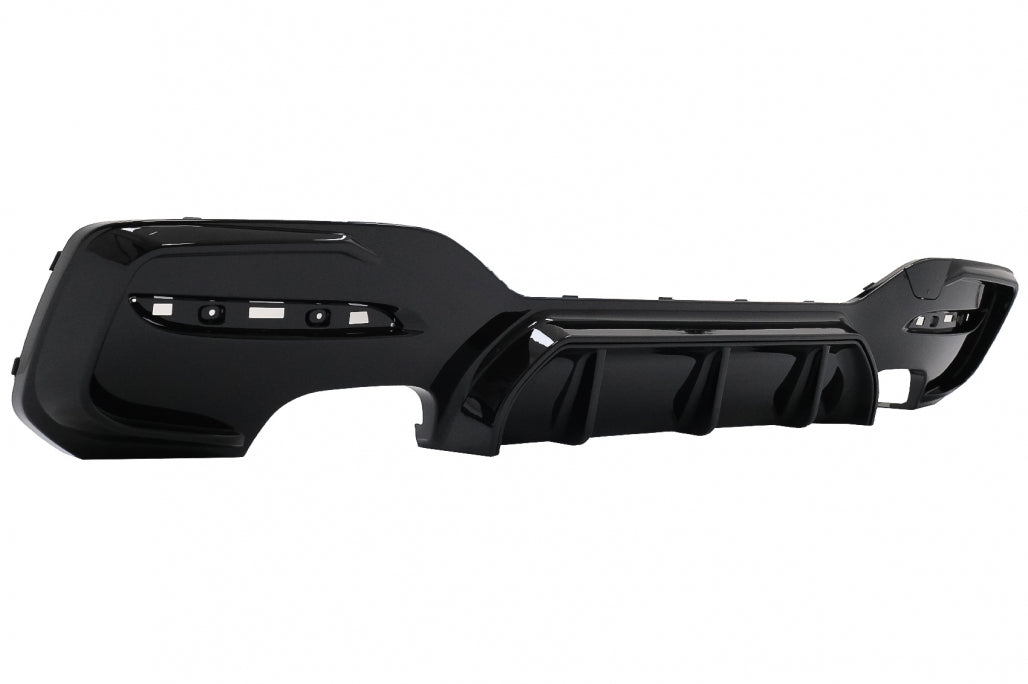 Rear Bumper Diffuser Twin Double Outlet M Sport Design Piano Black for BMW 1 Series F20 F21 LCI Hatchback (2015–2019)