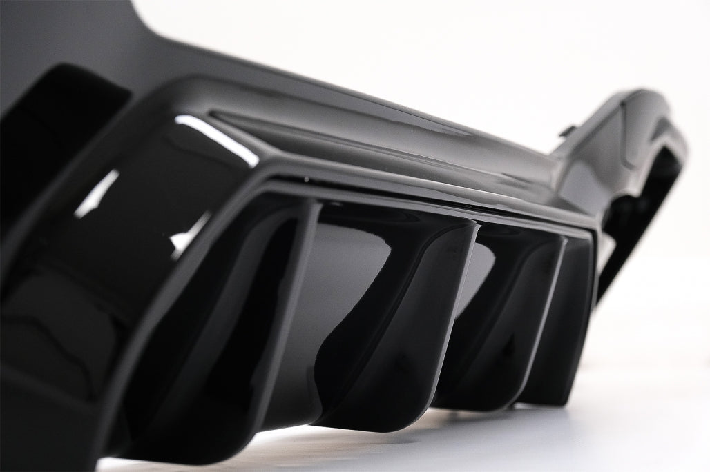 Rear Bumper Diffuser Twin Double Outlet M Sport Design Piano Black for BMW 1 Series F20 F21 LCI Hatchback (2015–2019)