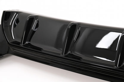 Rear Bumper Diffuser Twin Double Outlet M Sport Design Piano Black for BMW 1 Series F20 F21 LCI Hatchback (2015–2019)