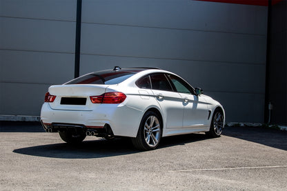 Rear Bumper Diffuser Twin Double Outlet Piano Black for BMW 4 Series F32 F33 F36 (2013–2019) M Design