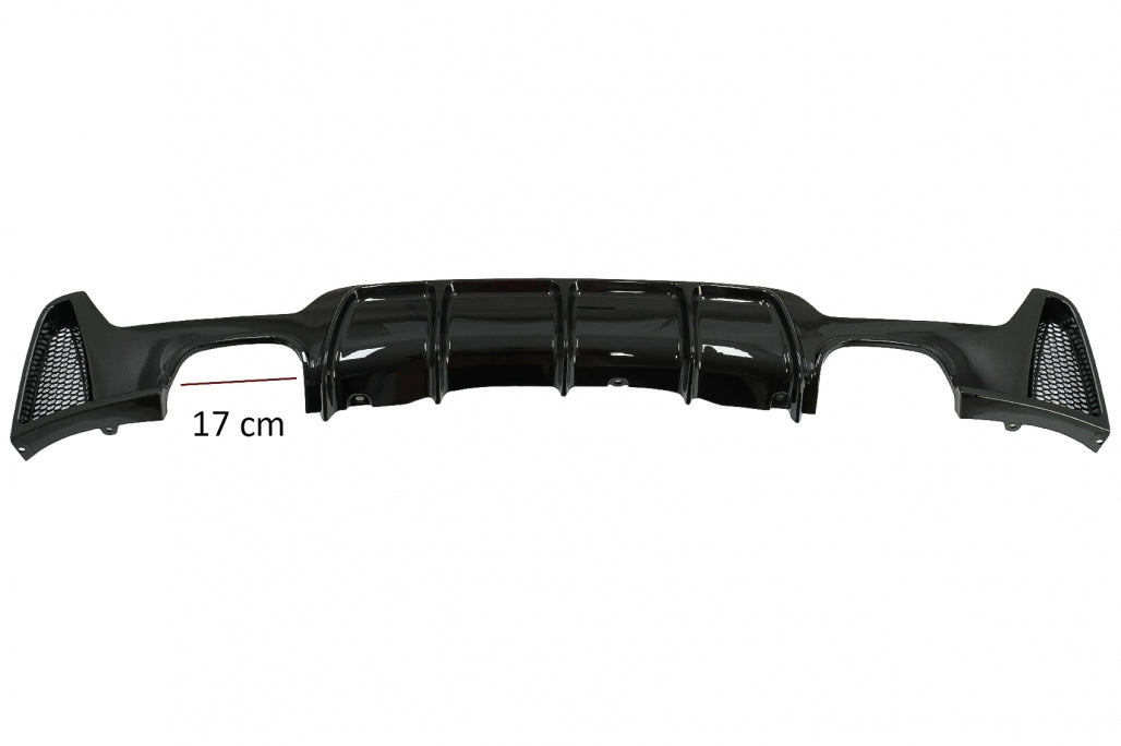 Rear Bumper Diffuser Twin Double Outlet Piano Black for BMW 4 Series F32 F33 F36 (2013–2019) M Design