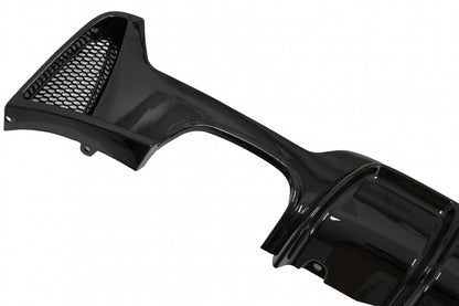 Rear Bumper Diffuser Twin Double Outlet Piano Black for BMW 4 Series F32 F33 F36 (2013–2019) M Design