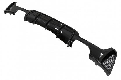 Rear Bumper Diffuser Twin Double Outlet Piano Black for BMW 4 Series F32 F33 F36 (2013–2019) M Design