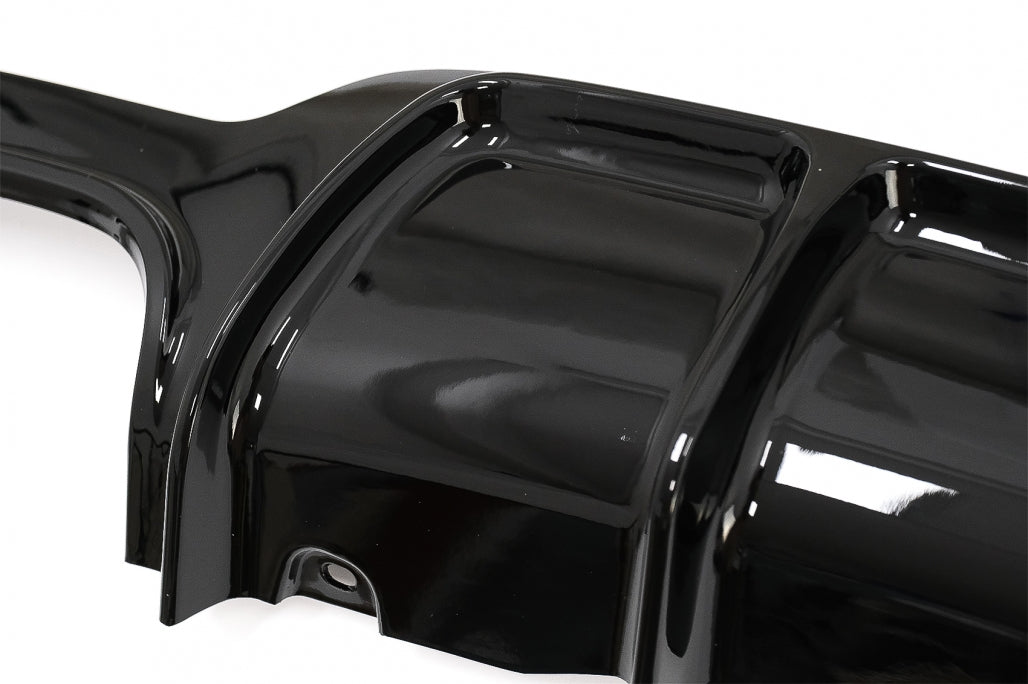 Rear Bumper Diffuser Twin Double Outlet Piano Black for BMW 4 Series F32 F33 F36 (2013–2019) M Design