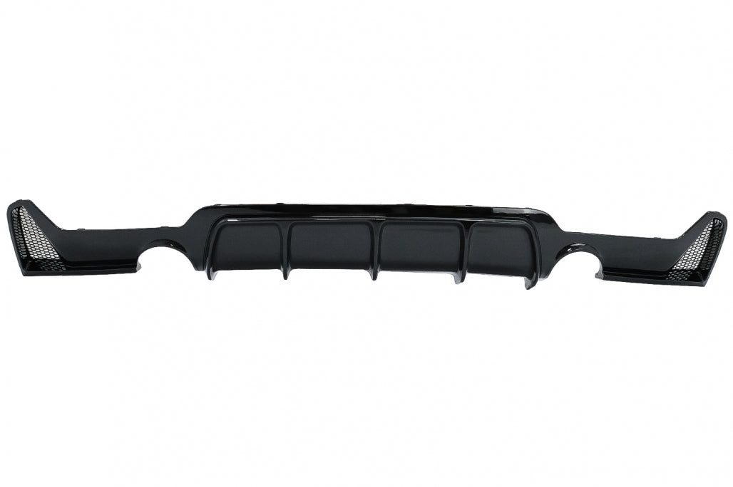 Rear Bumper Diffuser Twin Single Outlet Piano Black for BMW 4 Series F32 F33 F36 (2013–2019) M Design
