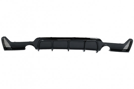 Rear Bumper Diffuser Twin Single Outlet Piano Black for BMW 4 Series F32 F33 F36 (2013–2019) M Design