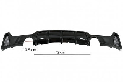 Rear Bumper Diffuser Twin Single Outlet Piano Black for BMW 4 Series F32 F33 F36 (2013–2019) M Design
