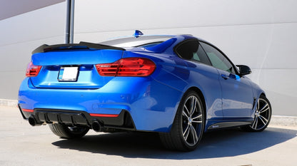 Rear Bumper Diffuser Twin Single Outlet Piano Black for BMW 4 Series F32 F33 F36 (2013–2019) M Design