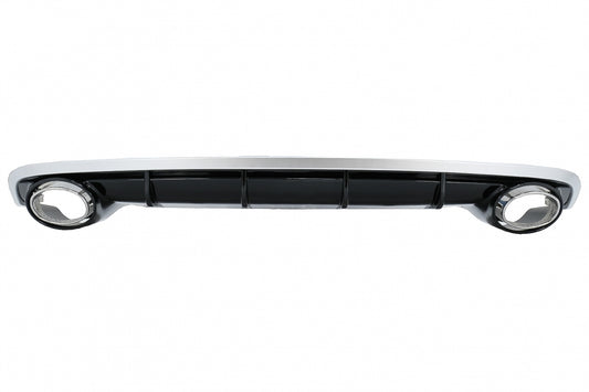 Rear Bumper Diffuser & Exhaust Tips RS6 Design for Audi A6 4G C7 Facelift (2015–2018)