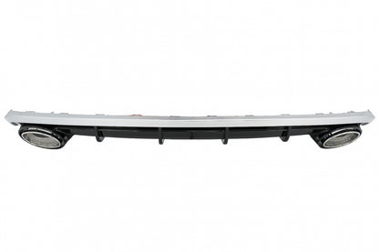Rear Bumper Diffuser & Exhaust Tips RS6 Design for Audi A6 4G C7 Facelift (2015–2018)